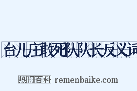 台儿庄敢死队队长反义词是什么意思的图片